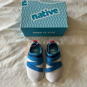 Cool Native Kids Toddler Unisex Blue White Sneakers Shoes NWB Sz 9